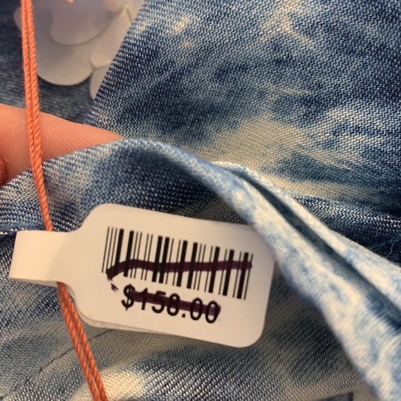 Free people curriedmyrrh hana blue tye die head scarf new with tags - Picture 9 of 10